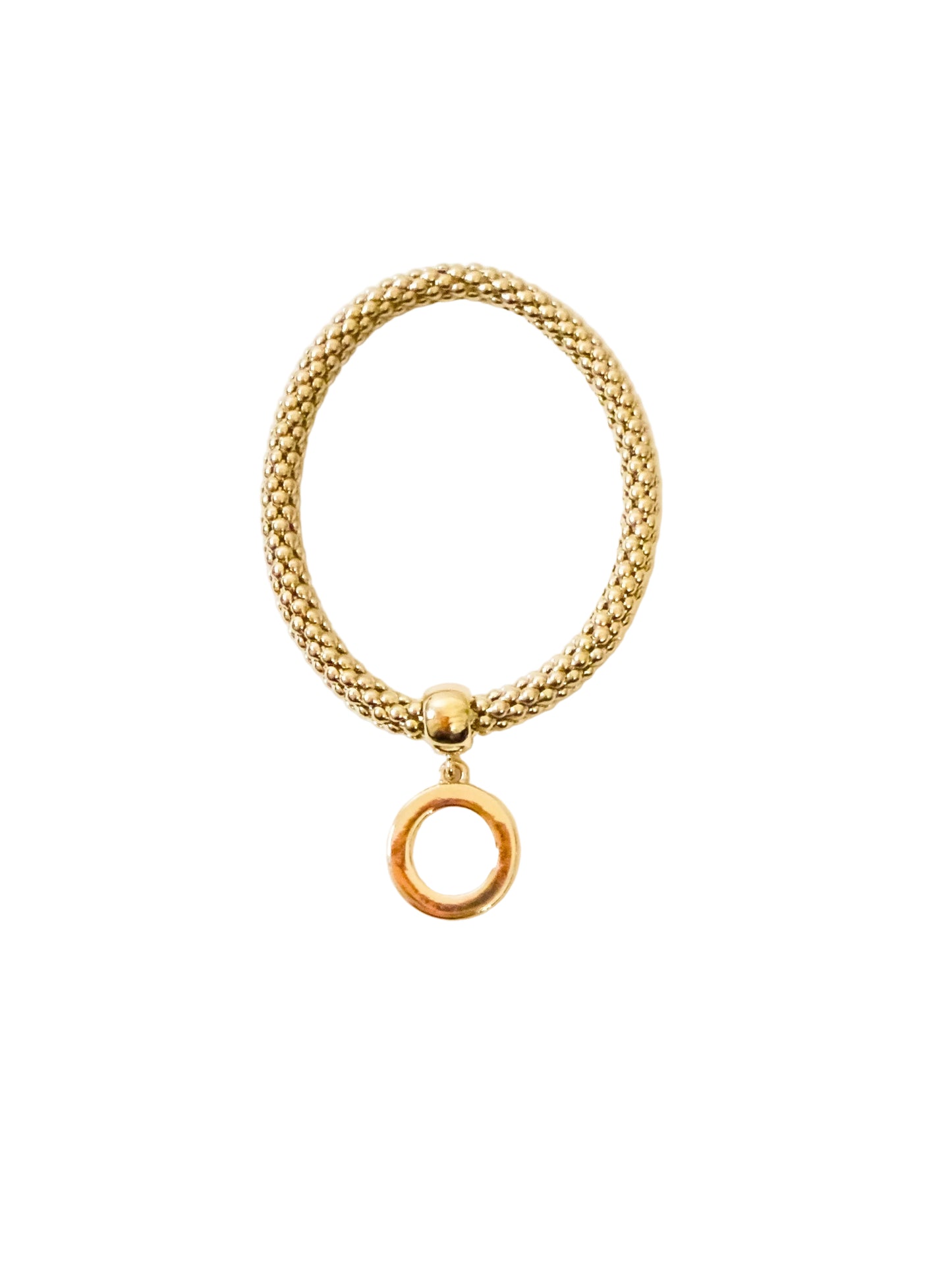 Gold Stackable Weaved Charm Bracelet